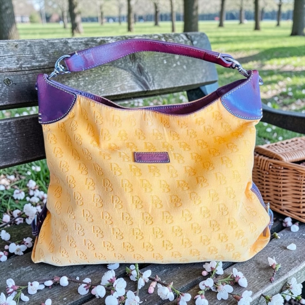 Dooney & Bourke Vintage Jacquard Monogram Hobo Satchel